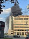 SUPPLIED PHOTO
                                Black smoke rises from the 2023 fire at the 18-storey building at 221 Stradbrook Ave., known as The Spot at East Village.