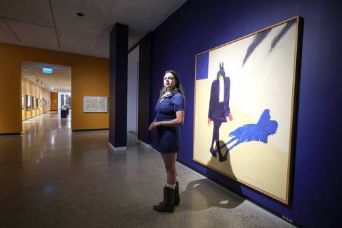 Ruth Bonneville / Free Press
                                Marie-Anne Redhead, assistant curator of Indigenous and contemporary art at Winnipeg Art Gallery-Qaumajuq says she &lsquo;wanted to highlight Indigenous perspectives on these artworks to really see these people as people,&rsquo; with Reframed.