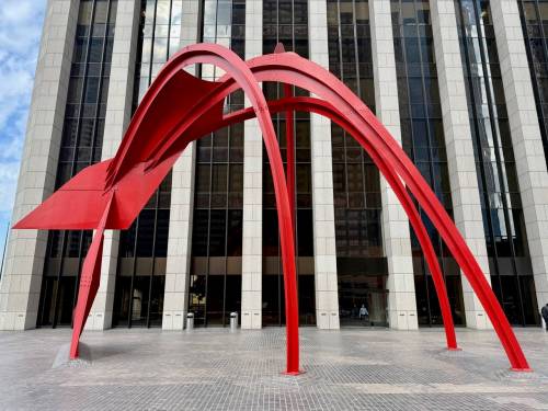 STEPHEN BORYS PHOTO
                                Alexander Calder&rsquo;s Four Arches (1973), at Bank of America Plaza in Los Angeles.