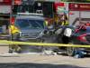 MORGAN MODJESKI / FREE PRESS
                                Two vehicles were involved in a collision at Mountain Avenue and Salter Street around noon Tuesday. A witness said victims were taken away by ambulance.
