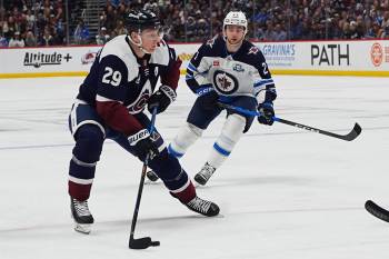 David Zalubowski / THE ASSOCIATED PRESS FILES
                                Winnipeg Jets forward Isak Rosen (right) inked a two year contract extension on Wednesday.