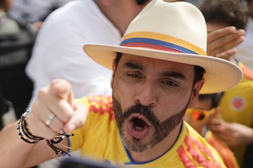 THE ASSOCIATED PRESS
                                Presidential candidate Abelardo de la Espriella of the opposition Defenders of the Motherland movement gestures after voting during the runoff election in Barranquilla, Colombia on Sunday, June 21, 2026.