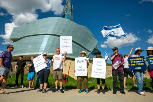 BROOK JONES / FREE PRESS FILES
                                Protesters complain the exhibition is unbalanced and could inflame antisemitism.