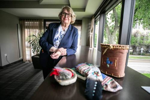 MIKAELA MACKENZIE / FREE PRESS
                                Marcelle Marion, a Red River Metis lawyer and legal director at Legal Aid Manitoba, was hired to coordinate the distribution of the Archdiocese of Winnipeg&rsquo;s Indigenous Reconciliation Fund to local Indigenous-led organizations.