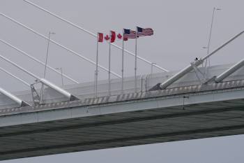 THE ASSOCIATED PRESS FILES
                                Three weeks after it was supposed to open, the Gordie Howe International Bridge between Windsor, Ont., and Detroit, Mich., remains closed.