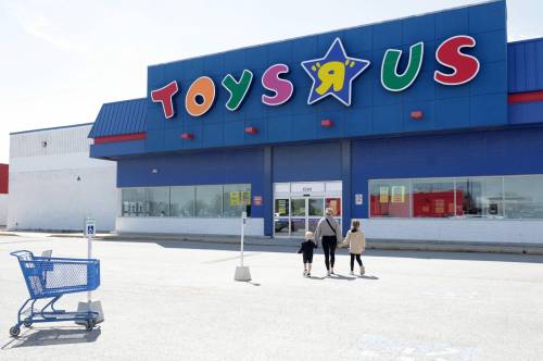 Ruth Bonneville / Free Press
                                Shoppers enter the Toys &lsquo;R&rsquo; Us store at 1560 Regent Ave. W. on Monday. The longtime retail location had recently been renovated to add the PlayLab indoor structure and party space.