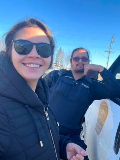 SUPPLIED
                                Brett Matheson-Maytwayashing with his sister Brianna Bezan.