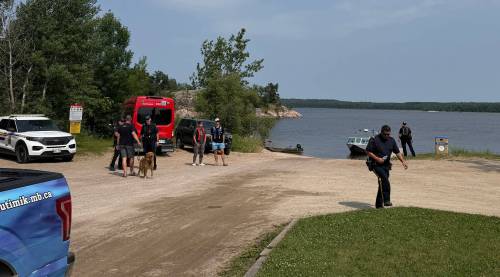 SUPPLIED
                                Dozens of volunteer searchers have joined continuing efforts Wednesday to locate two boys presumed drowned on Nutimik Lake.