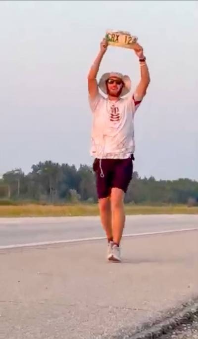 Supplied
                                James Newman, 22, is attempting to complete a 7,500-kilometre run across Canada in under 100 days.