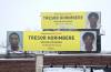 Ruth Bonneville / Free Press files
                                Tresor Horimbere has been arrested in B.C. and charged with first-degree murder. Billboards on Portage Avenue displayed photos of Horimbere, the fact he was wanted for murder and a request for tips.
