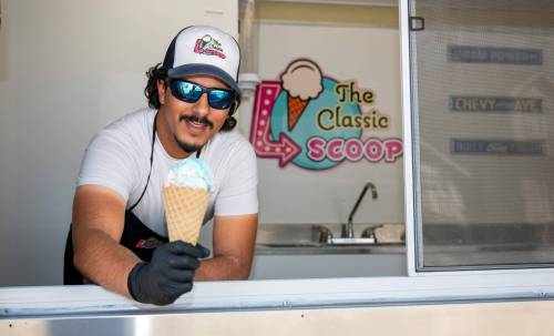 ROBERT LEE / FREE PRESS
                                Paul Abdul-Raymond and his staff show up with an ice cream trailer to serve classic cones with customizable toppings, ice cream sandwiches and seasonal specials.