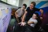 JOHN WOODS / FREE PRESS
                                Mohamad Alhamoud gets feedback from sons Khaled, 11, and Joud, 9, on his AI-literacy platform Codora.