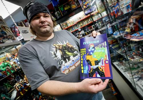 JOHN WOODS / FREE PRESS
                                Glenn Hares is set to release his first comic book, Tytanium, at the Prairie Comic Festival this weekend.