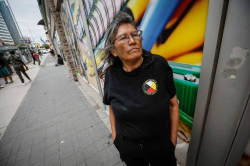 JOHN WOODS / FREE PRESS FILES
                                Viv Ketchum, Indigenous ambassador for Impact Security at the 295 Portage Ave. Dollarama, helped the victim before emergency personnel arrived.