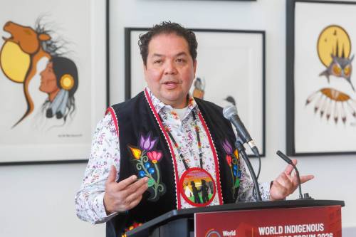 MIKE DEAL / FREE PRESS FILES
                                Brokenhead Obijway Nation Chief Gordon Bluesky is one of the confirmed presenters at the first-ever Manitoba Prospectors and Developers Association State of the Nations conference on November 16.
