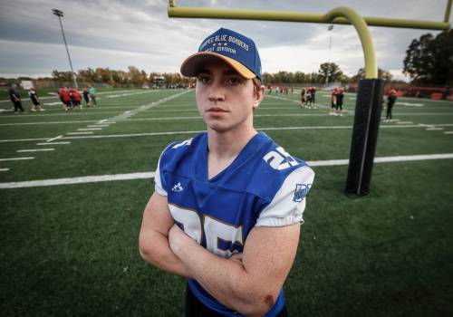 JOHN WOODS / FREE PRESS
                                Winnipeg Rifles&rsquo; Cohen McCluskey is a big reason the team still has a shot at the post-season. The linebacker that head coach Geordie Wilson calls a &lsquo;tough old school guy&rsquo; had nine tackles and an interception against the Edmonton Wildcats on Sunday.