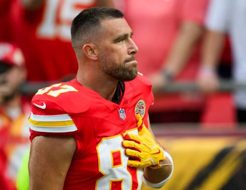 Reed Hoffmann / The Associated Press Files
                                Travis Kelce