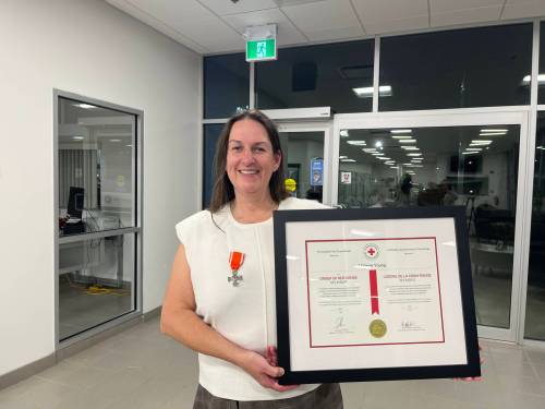 Supplied
                                After 14 years of service, Melanie Young was awarded the Order of the Red Cross, one of just 483 Canadians to receive this recognition since 1984.