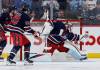 THE CANADIAN PRESS/John Woods
                                Winnipeg Jets goaltender Stuart Skinner (74) saves the Colorado Avalanche shot during second period NHL hockey action in Winnipeg on Wednesday.