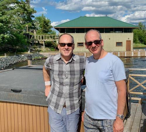 Hazel Borys photo
                                Stephen Borys and Ernest Cholakis at Lake of the Woods.