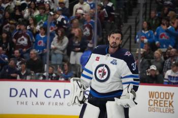 DAVID ZALUBOWSKI/ THE ASSOCIATED PRESS FILES
                                Thursday marks Day 29 of Winnipeg Jets franchise goaltender Connor Hellebuyck&rsquo;s suspension this season after not reporting to training camp.