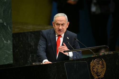 Tribune News Service
                                Israeli Prime Minister Benjamin Netanyahu addresses the 81st United Nations General Assembly in New York last month. Israel&rsquo;s national election will be held Tuesday.