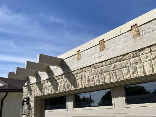 The 18-inch protruded beams had begun to rot and decay in recent years.