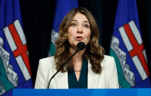 The Canadian Press
                                Alberta Premier Danielle Smith speaks to the media on Wednesday, two days after the province&rsquo;s referendum.
