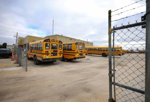 RUTH BONNEVILLE / FREE PRESS
                                Forty-five school buses were vandalized over the weekend, leaving several unable to operate under provincial transportation and safety regulations.