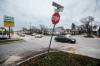 (John Woods / Free Press)
                                The collision happened on Salter Street Wednesday morning.