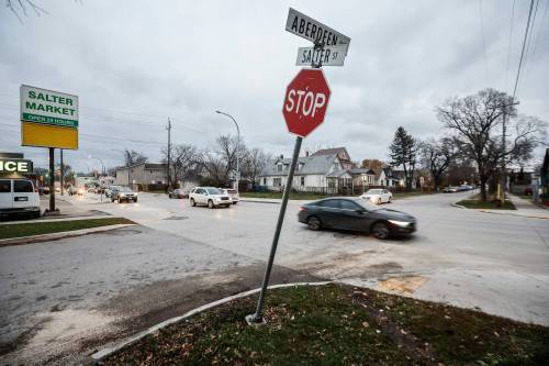 (John Woods / Free Press)
                                The collision happened on Salter Street Wednesday morning.
